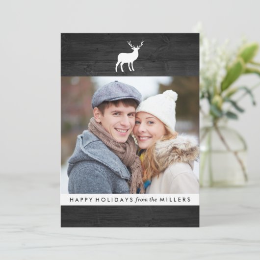 黒木と白い牡鹿 | 休日の写真カード シーズンカード (スタンド正面)