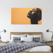 黒木に彫刻のエレガンス キャンバスプリント (インサイチュ (寝室))