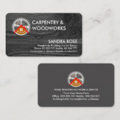 黒木材層ホームソーウッドワーク 名刺 (正面/裏面)