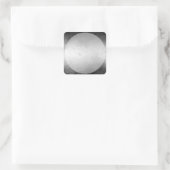 黒木炭大理石ラベル小四角 スクエアシール (バッグ)