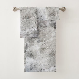 黒木炭白大理石模様 バスタオルセット