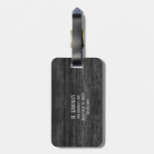 黒木目テクスチャードモノグラム ラゲッジタグ (裏面縦)