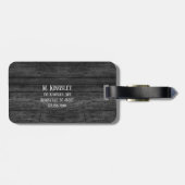 黒木目テクスチャードモノグラム ラゲッジタグ (裏面横)