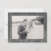 黒木目素朴冬の結婚式 招待状 (裏面)