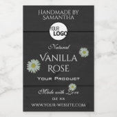 黒木目製品ラベルフローラデイジーロゴ フードラベル (シングルラベル)