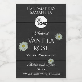 黒木目製品ラベルフローラデイジーロゴ フードラベル