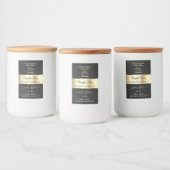 黒木目金ゴールドデコール製品ラベルハート フードラベル (ボトル)