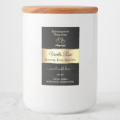 黒木目金ゴールドデコール製品ラベルハート フードラベル (正面)