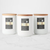 黒木目金ゴールドデコール製品ラベルロゴ フードラベル (ボトル)