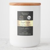 黒木目金ゴールドデコール製品ラベルロゴ フードラベル (正面)