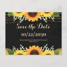 黒木素朴のヒマワリの結婚式の日付保存