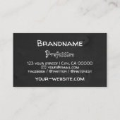 黒木素朴板ツリー樹皮の木目 名刺 (裏面)