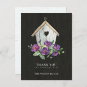 黒木製フローラバードハウス不動産仲介業者ありがとう 案内ポストカード (正面/裏面)