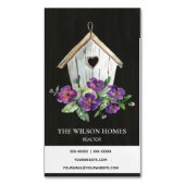 黒木製フローラバードハウス実在エステート不動産仲介業者 マグネット名刺 (正面縦)