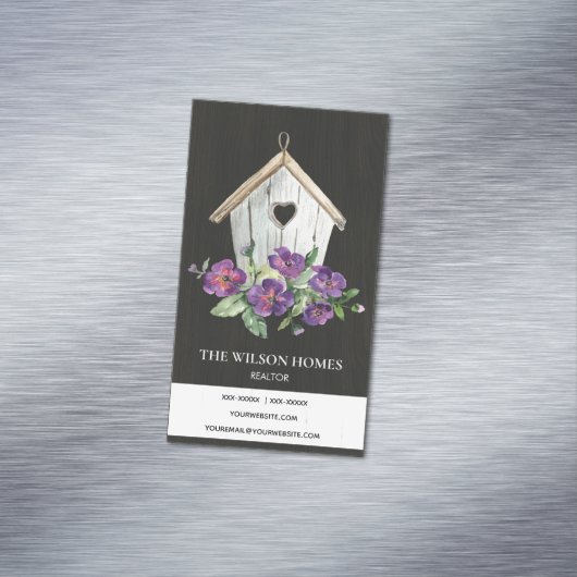 黒木製フローラバードハウス実在エステート不動産仲介業者 マグネット名刺 (インサイチュ)