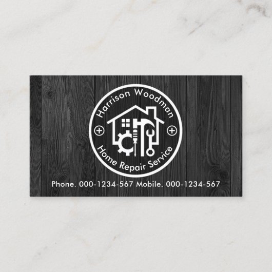 黒木製手利具丸盤 名刺 (正面)