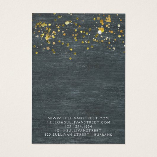 黒木製金ゴールドイヤリングネックレスディスプレイカード (裏面)