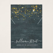 黒木製金ゴールドイヤリングネックレスディスプレイカード (正面)