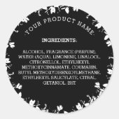 黒材製品ラベルキャンドル | Soap ラウンドシール (正面)