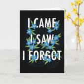 黒来青い花を見忘れた カード (黄色い花)