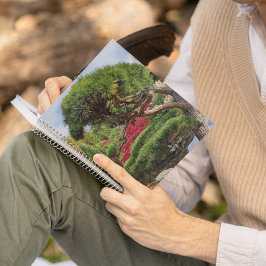 黒松と赤いイロハカエデの木 ノートブック