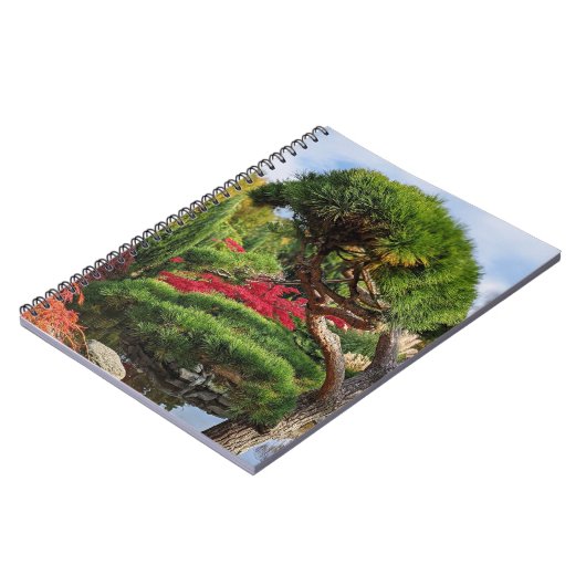 黒松と赤いイロハカエデの木 ノートブック (左側)