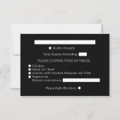 黒松と銀松の冬季結婚式 出欠カード (裏面)