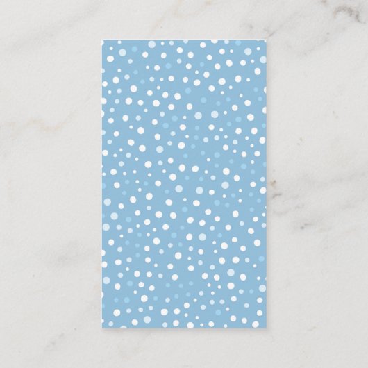 黒板おむつラッフルベビー外は冷たい エンクロージャーカード (裏面)