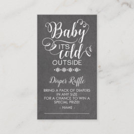 黒板おむつラッフルベビー外は冷たい エンクロージャーカード
