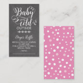 黒板おむつラッフルベビー外は冷たい エンクロージャーカード (正面/裏面)