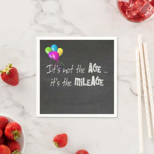 黒板おもしろいに古い年齢についての引用文 スタンダードカクテルナプキン (インサイチュ)