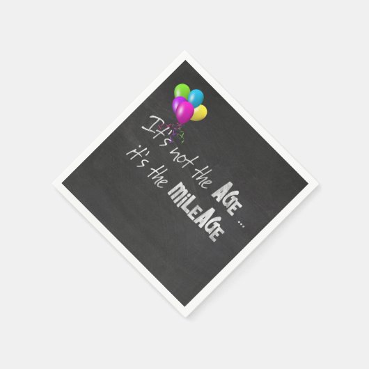 黒板おもしろいに古い年齢についての引用文 スタンダードカクテルナプキン (角)