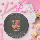 黒板おもしろい先生フローラ退職 ペーパープレート (パーティー)