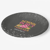 黒板おもしろい先生フローラ退職 ペーパープレート (アングル)