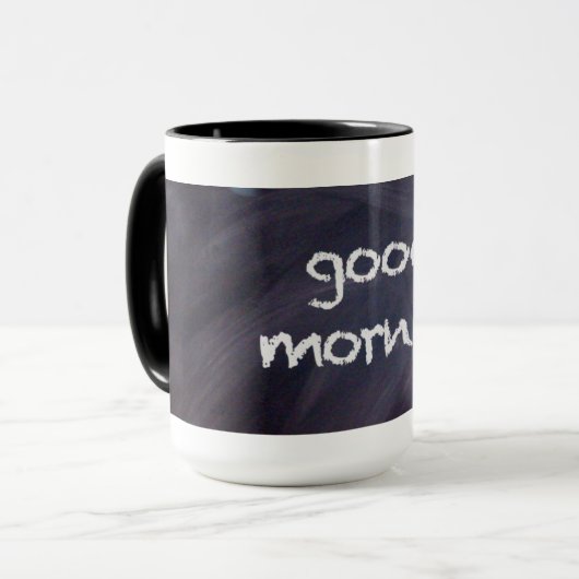 黒板およびチョーク: おはようのマグ マグカップ (正面左)