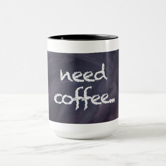 黒板およびチョーク: 必要性のコーヒー・マグ マグカップ (中央)