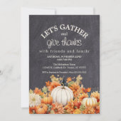 黒板かぼちゃ感謝祭ポトラックパーティー 招待状 (正面)