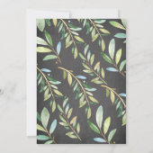 黒板かわいいコアラクマ赤ちゃんシャワー 招待状 (裏面)