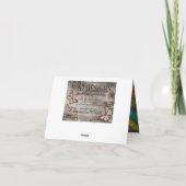 黒板かわいい小さなモンスターありがとう サンキューカード (裏面)