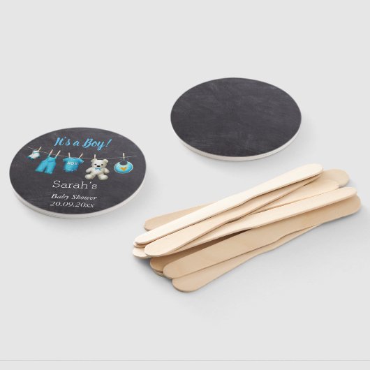 黒板かわいい洗濯物の赤ちゃんシャワー ハンドファン (組立なし)