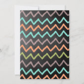 黒板が男の子にかわいいディノ赤ちゃんシャワーを叫ぶ 招待状 (裏面)