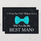 黒板が私の花婿介添人 招待状 (正面/裏面)