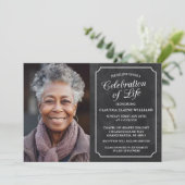 黒板での生命のお祝い 葬儀への招待 招待状 (スタンド正面)