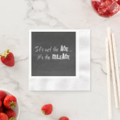 黒板で老齢についてのユーモア 縁ありカクテルナプキン (インサイチュ)