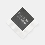 黒板で老齢についてのユーモア 縁ありカクテルナプキン (角)