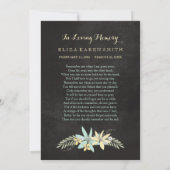 黒板とカスタム写真|人生のお祝い 招待状 (裏面)