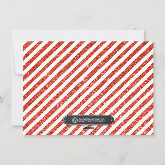 黒板とグリッタークリスマスフォトカード シーズンカード (裏面)