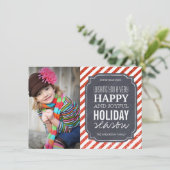 黒板とグリッタークリスマスフォトカード シーズンカード (スタンド正面)