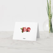 黒板とバラ結婚のサンキューカード サンキューカード (裏面)