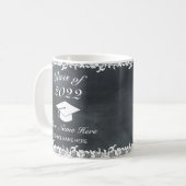 黒板とホワイトレース卒業コーヒーマグ コーヒーマグカップ (正面左)